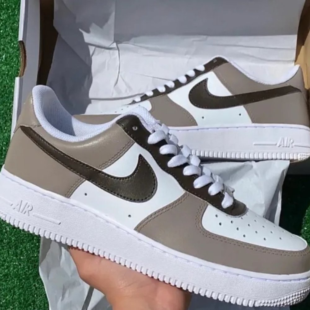 Nike Air Force 1 Neutral Mocha Custom